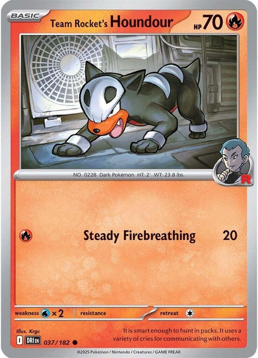 Image for Team Rocket's Houndour (037/182) (Reverse Holofoil) [SV10: Destined Rivals] - Pokemon