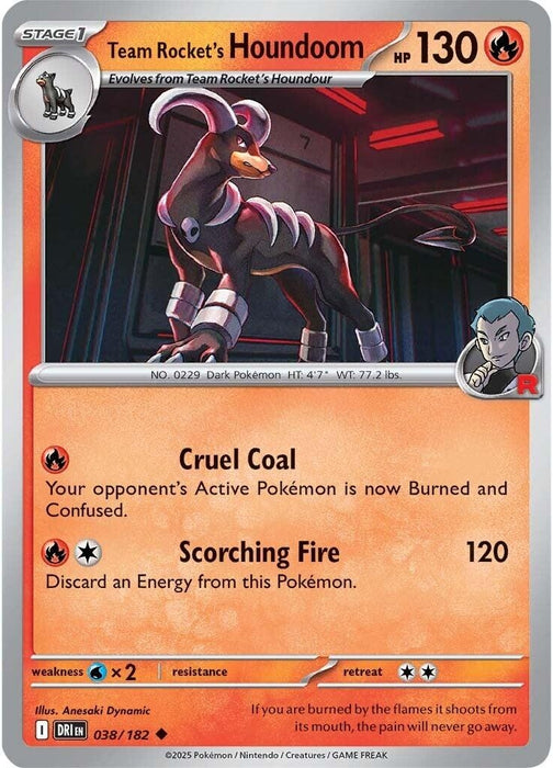 Image for Team Rocket's Houndoom (038/182) (Reverse Holofoil) [SV10: Destined Rivals] - Pokemon