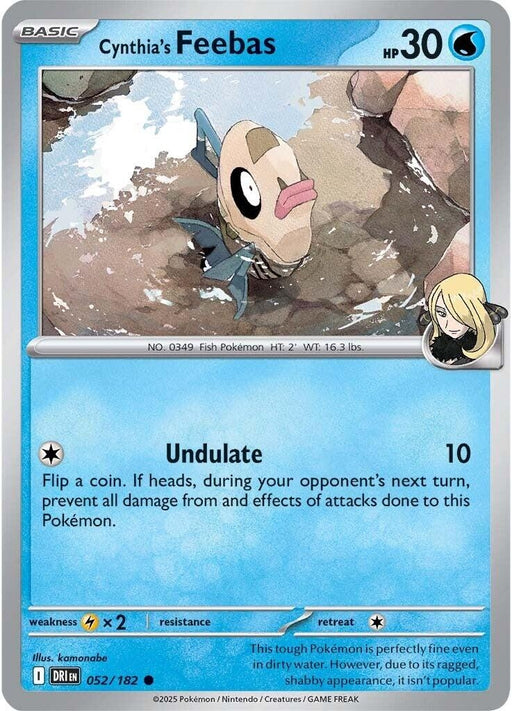 Image for Cynthia's Feebas (052/182) (Reverse Holofoil) [SV10: Destined Rivals] - Pokemon