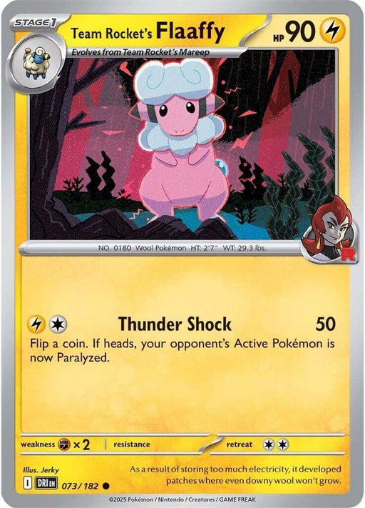 Image for Team Rocket's Flaaffy (073/182) (Reverse Holofoil) [SV10: Destined Rivals] - Pokemon