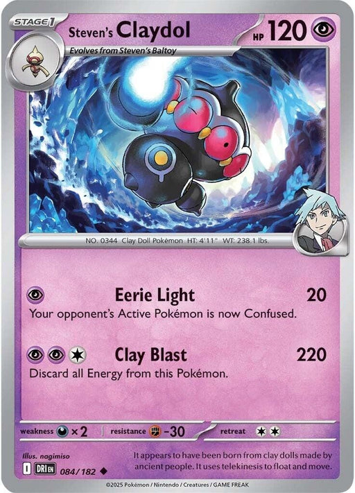 Image for Steven's Claydol (084/182) (Reverse Holofoil) [SV10: Destined Rivals] - Pokemon