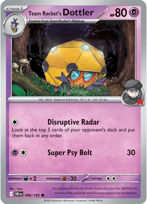 Image for Team Rocket's Dottler (088/182) [SV10: Destined Rivals] - Pokemon