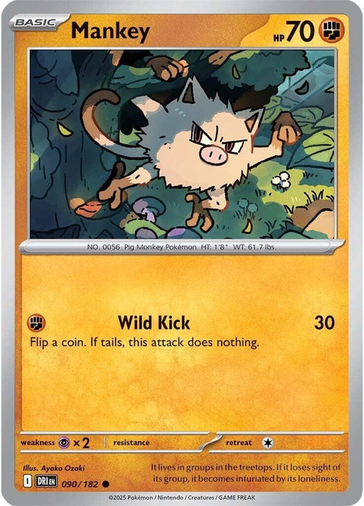 Image for Mankey (090/182) [SV10: Destined Rivals] - Pokemon
