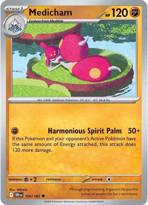 Image for Medicham (100/182) (Reverse Holofoil) [SV10: Destined Rivals] - Pokemon