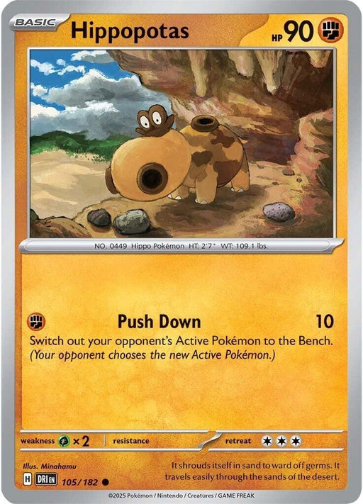 Image for Hippopotas (105/182) (Reverse Holofoil) [SV10: Destined Rivals] - Pokemon
