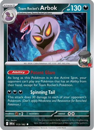 Team Rocket's Arbok (113/182)  [SV10: Destined Rivals]