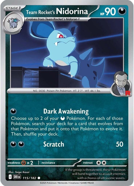 Image for Team Rocket's Nidorina (115/182) (Reverse Holofoil) [SV10: Destined Rivals] - Pokemon
