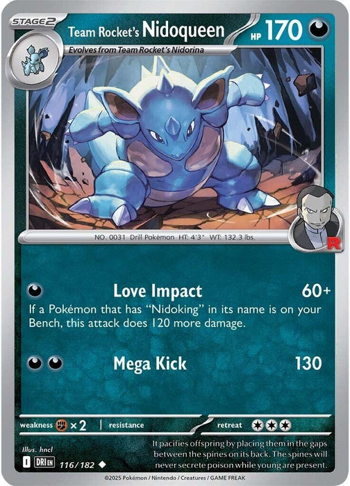 Image for Team Rocket's Nidoqueen (116/182) (Reverse Holofoil) [SV10: Destined Rivals] - Pokemon