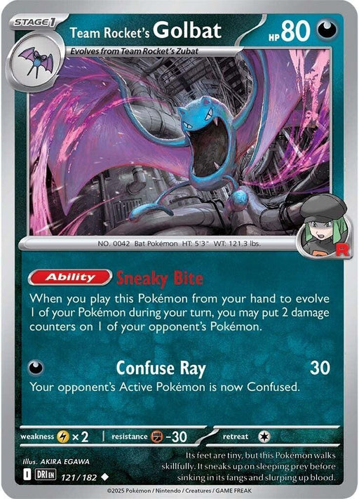 Image for Team Rocket's Golbat (121/182) (Reverse Holofoil) [SV10: Destined Rivals] - Pokemon