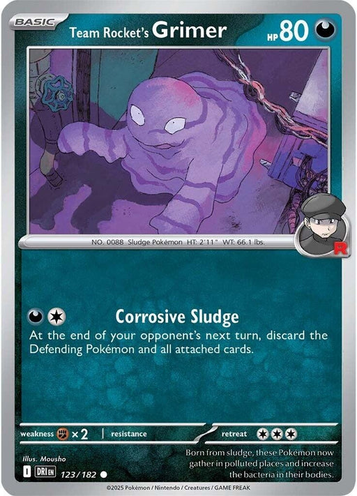 Image for Team Rocket's Grimer (123/182) (Reverse Holofoil) [SV10: Destined Rivals] - Pokemon