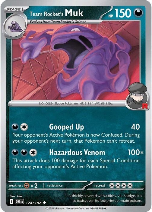 Image for Team Rocket's Muk (124/182) (Reverse Holofoil) [SV10: Destined Rivals] - Pokemon