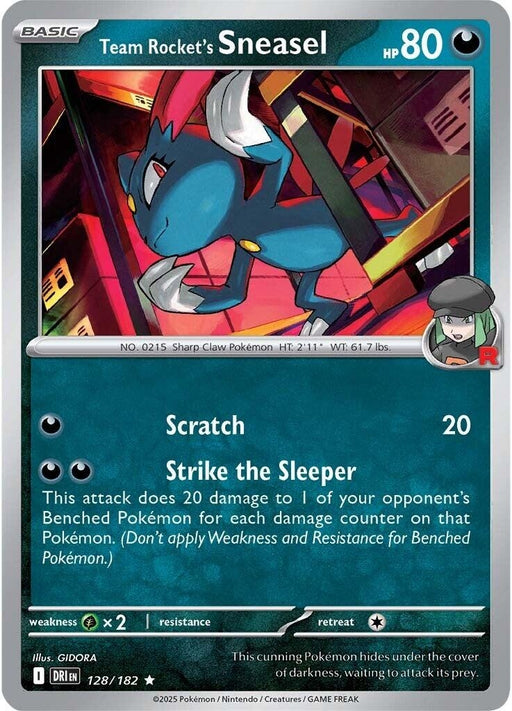 Image for Team Rocket's Sneasel (128/182) (Reverse Holofoil) [SV10: Destined Rivals] - Pokemon