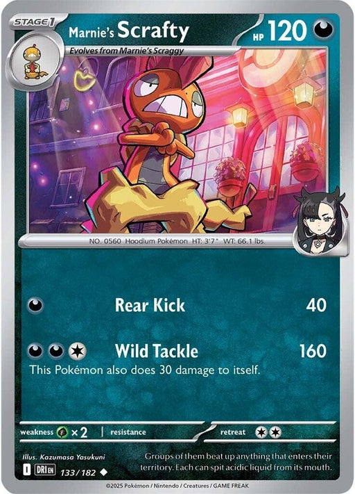 Image for Marnie's Scrafty (133/182) (Reverse Holofoil) [SV10: Destined Rivals] - Pokemon