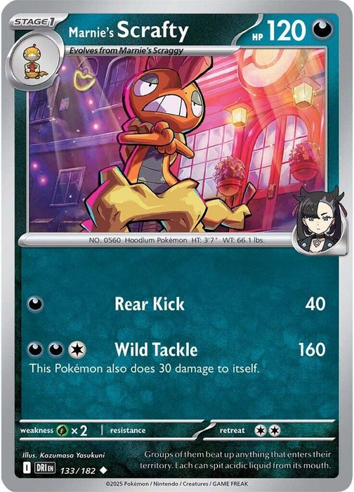 Image for Marnie's Scrafty (133/182) [SV10: Destined Rivals] - Pokemon