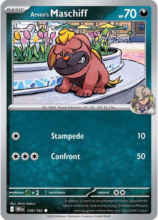 Image for Arven's Maschiff (138/182) (Reverse Holofoil) [SV10: Destined Rivals] - Pokemon