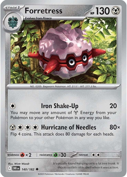 Image for Forretress (140/182) (Reverse Holofoil) [SV10: Destined Rivals] - Pokemon