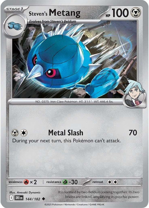Image for Steven's Metang (144/182) (Reverse Holofoil) [SV10: Destined Rivals] - Pokemon