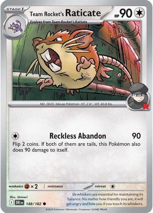 Image for Team Rocket's Raticate (148/182) [SV10: Destined Rivals] - Pokemon