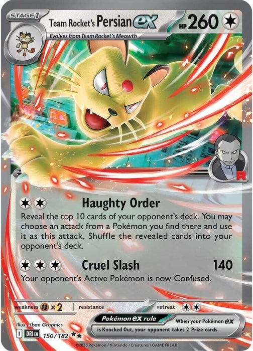Image for Team Rocket's Persian ex (150/182) (Holofoil) [SV10: Destined Rivals] - Pokemon