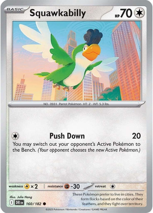 Image for Squawkabilly (160/182) (Reverse Holofoil) [SV10: Destined Rivals] - Pokemon