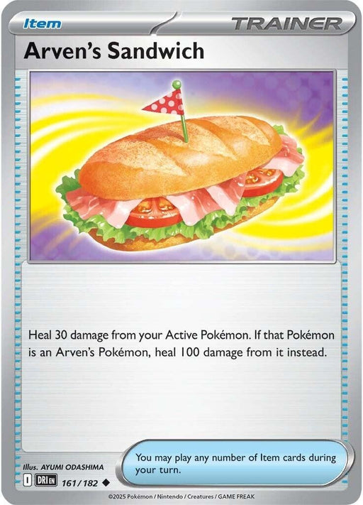 Image for Arven's Sandwich (161/182) (Reverse Holofoil) [SV10: Destined Rivals] - Pokemon