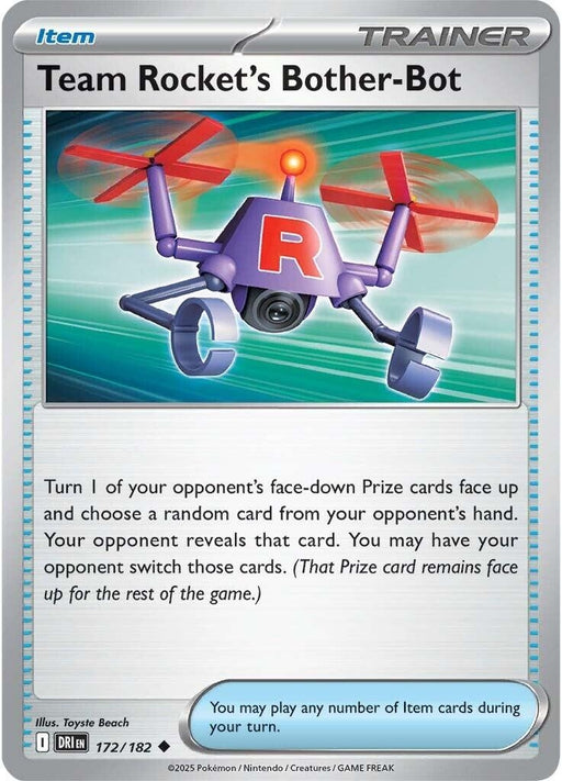 Image for Team Rocket's Bother-Bot (172/182) (Reverse Holofoil) [SV10: Destined Rivals] - Pokemon