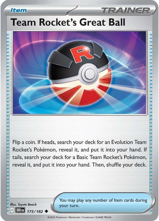 Image for Team Rocket's Great Ball (175/182) (Reverse Holofoil) [SV10: Destined Rivals] - Pokemon
