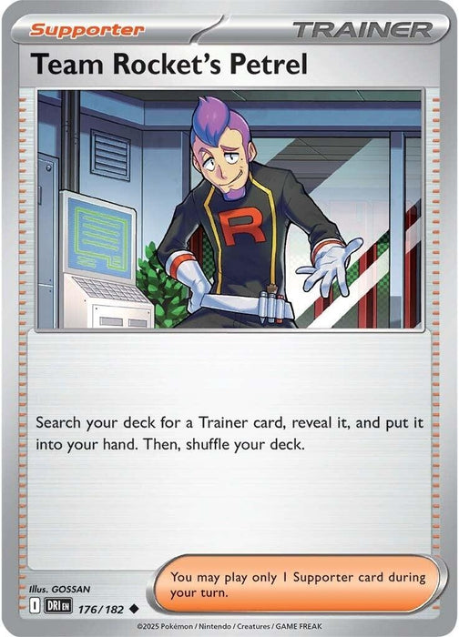 Image for Team Rocket's Petrel (176/182) (Reverse Holofoil) [SV10: Destined Rivals] - Pokemon