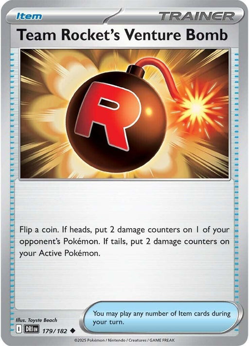 Image for Team Rocket's Venture Bomb (179/182) (Reverse Holofoil) [SV10: Destined Rivals] - Pokemon