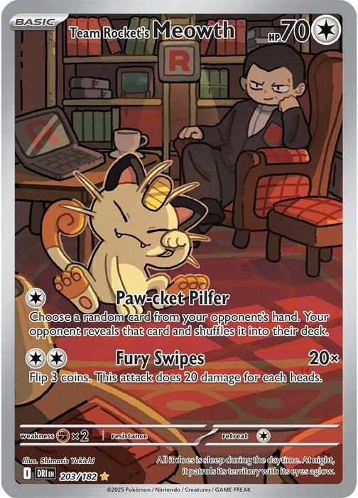 Image for Team Rocket's Meowth (203/182) (Holofoil) [SV10: Destined Rivals] - Pokemon