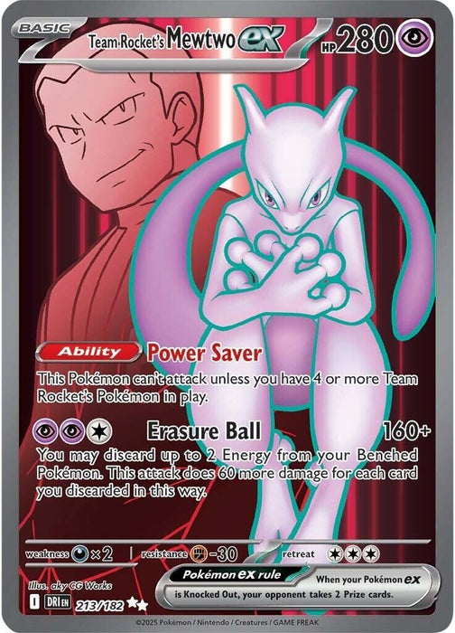 Image for Team Rocket's Mewtwo ex (213/182) (Holofoil) [SV10: Destined Rivals] - Pokemon