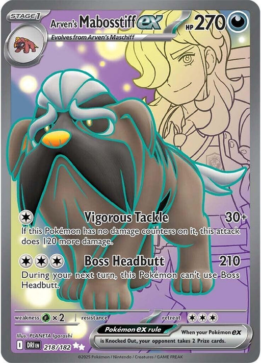 Image for Arven's Mabosstiff ex (218/182) (Holofoil) [SV10: Destined Rivals] - Pokemon
