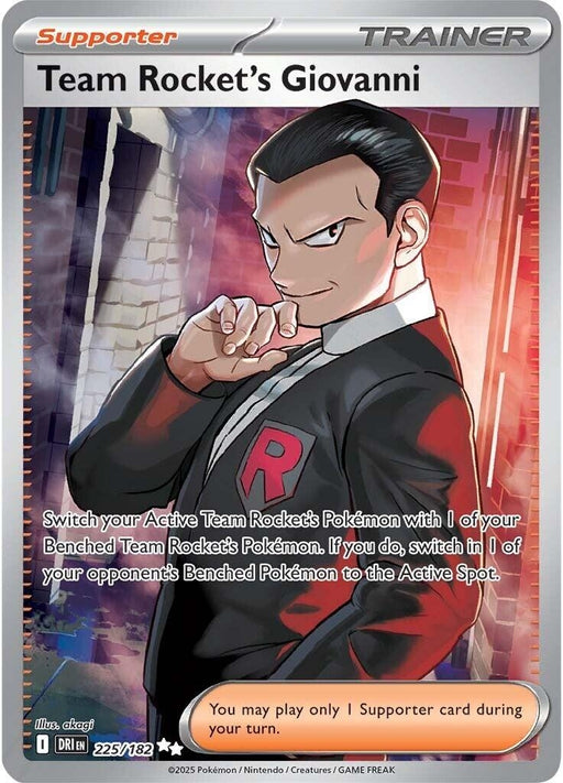 Image for Team Rocket's Giovanni (225/182) (Holofoil) [SV10: Destined Rivals] - Pokemon