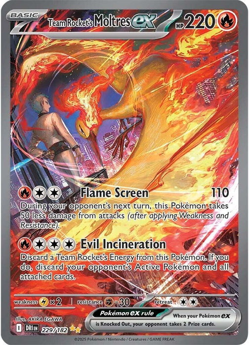 Image for Team Rocket's Moltres ex (229/182) (Holofoil) [SV10: Destined Rivals] - Pokemon