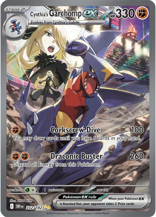 Image for Cynthia's Garchomp ex (232/182) (Holofoil) [SV10: Destined Rivals] - Pokemon