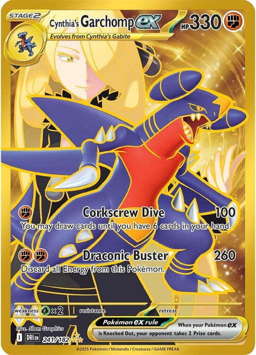 Image for Cynthia's Garchomp ex (241/182) (Holofoil) [SV10: Destined Rivals] - Pokemon
