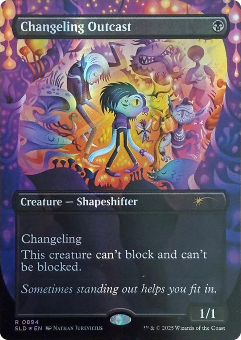 Image for Changeling Outcast (Rainbow Foil) (894) (Foil) [Secret Lair Drop Series] - Magic: The Gathering