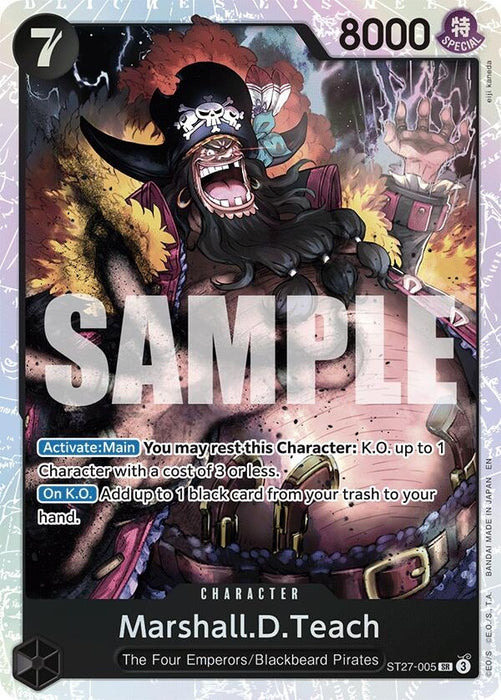 Marshall.D.Teach (ST27-005) (ST27-005) (Foil) [Starter Deck 27: BLACK Marshall.D.Teach]