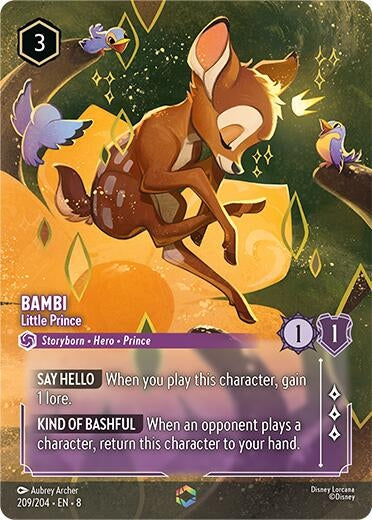 Image for Bambi - Little Prince (Enchanted) (209/204) (Holofoil) [Reign of Jafar] - Disney Lorcana