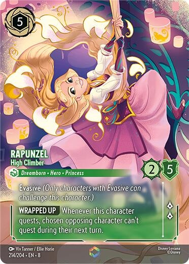 Image for Rapunzel - High Climber (Enchanted) (214/204) (Holofoil) [Reign of Jafar] - Disney Lorcana