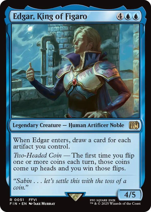 Image for Edgar, King of Figaro (51) [FINAL FANTASY] - Magic: The Gathering