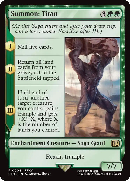 Image for Summon: Titan (204) (Foil) [FINAL FANTASY] - Magic: The Gathering