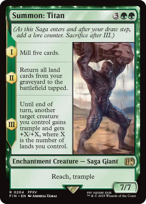 Image for Summon: Titan (204) (Foil) [FINAL FANTASY] - Magic: The Gathering
