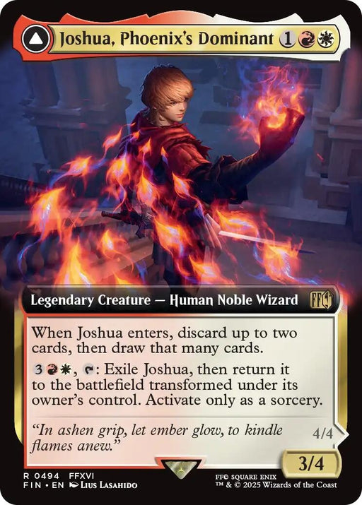 Image for Joshua, Phoenix's Dominant (Extended Art) (494) (Foil) [FINAL FANTASY] - Magic: The Gathering