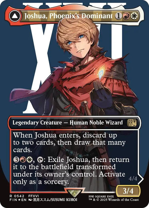 Image for Joshua, Phoenix's Dominant (Borderless) (Surge Foil) (542) (Foil) [FINAL FANTASY] - Magic: The Gathering
