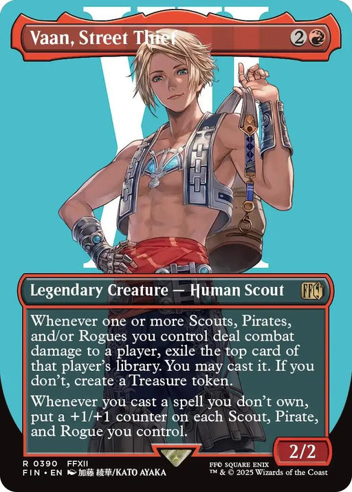 Image for Vaan, Street Thief (Borderless) (390) (Foil) [FINAL FANTASY] - Magic: The Gathering