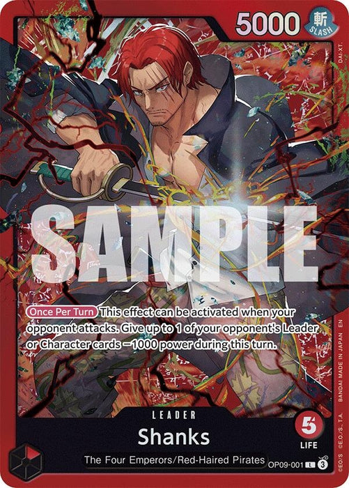 Shanks (Reprint) (OP09-001) (Foil) [Starter Deck 23: RED Shanks]