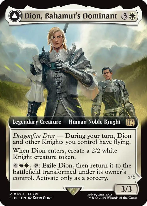 Image for Dion, Bahamut's Dominant (Extended Art) (428) (Foil) [FINAL FANTASY] - Magic: The Gathering