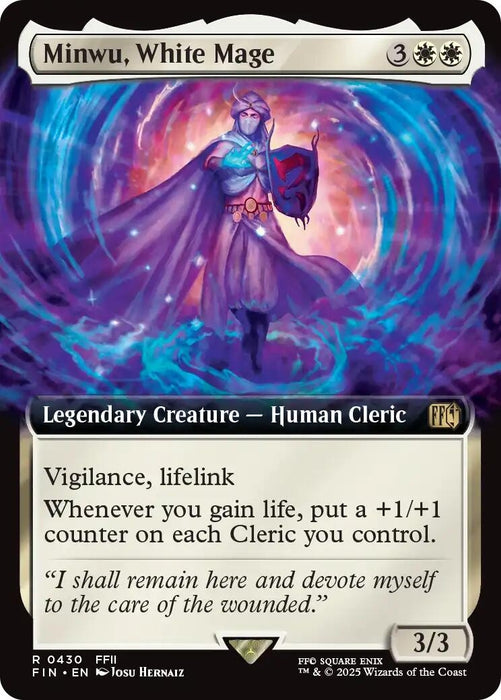 Image for Minwu, White Mage (Extended Art) (430) (Foil) [FINAL FANTASY] - Magic: The Gathering