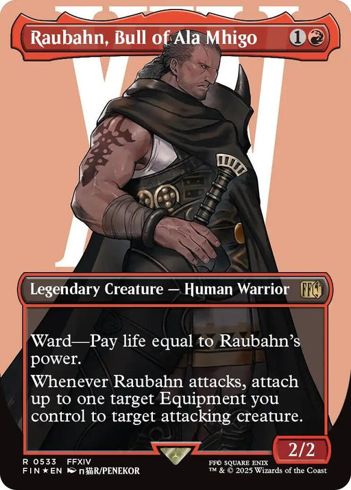Image for Raubahn, Bull of Ala Mhigo (Borderless) (Surge Foil) (533) (Foil) [FINAL FANTASY] - Magic: The Gathering